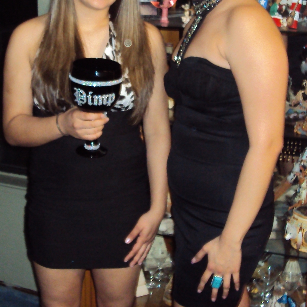 black body con party dress